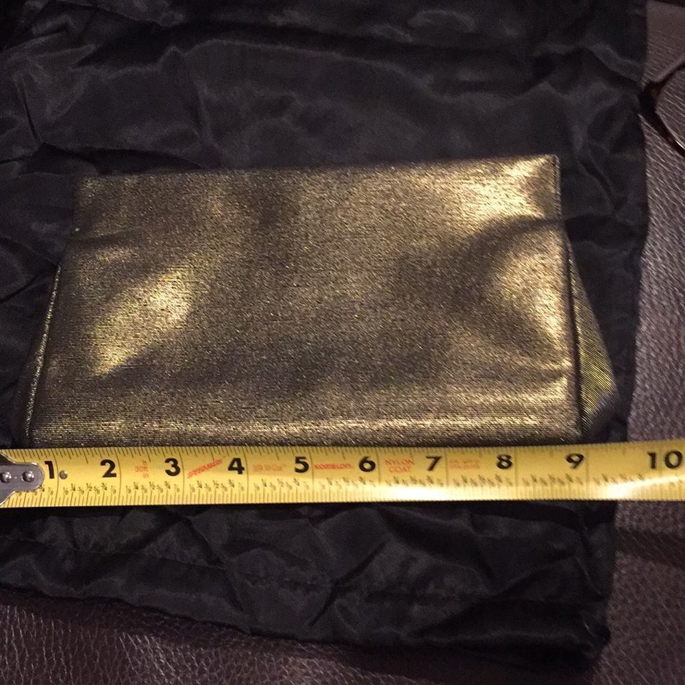 Audrey Talbott Italian gold clutch